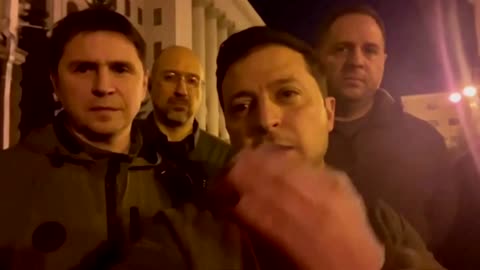 'We are here' -defiant Zelenskiy on the streets of Kyiv