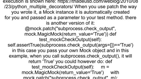 How does mockpatch know which parameter to use for each mock object