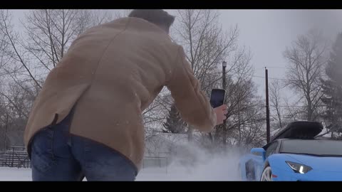 Taking my Lamborghini Aventador through a Canadian winter