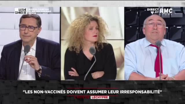 RMC Vaccination obligatoire "Aller les chercher avec les menottes" - Editorialiste RMC BFM TV E.Lechypre