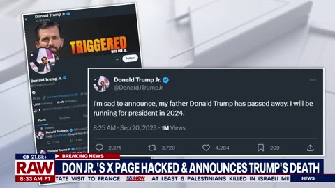 HSPK Trump not dead: Donald Trump Jr's social hacked | LiveNOW from FOX