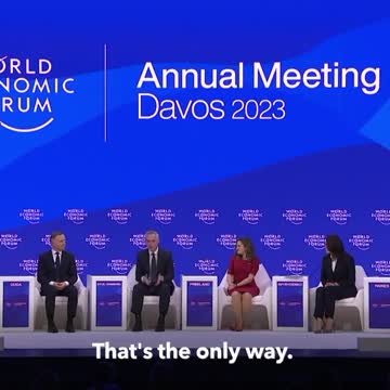 NATO Secretary General Jens Stoltenberg at yesterday's WEF event