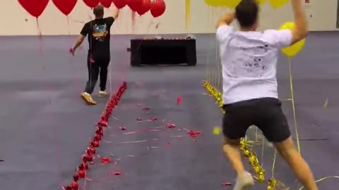 OUR MOST INTENSE BALLON POPPING RACE