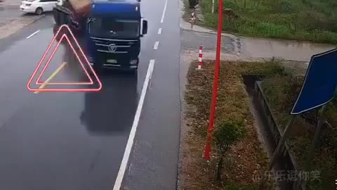 Truck Loses Control
