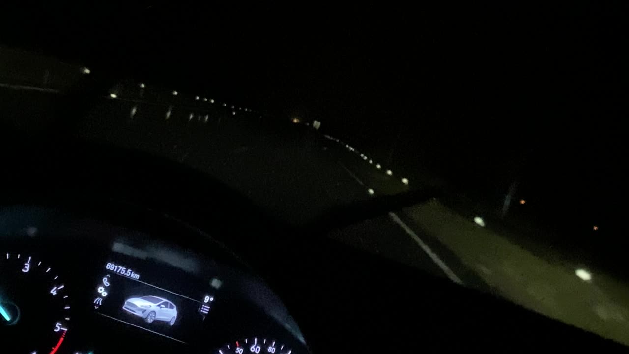 Vehicle Drive at Night listening to NAHA-PNL