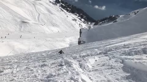 Skier Went For A Flip But Landed With His Head In The Snow