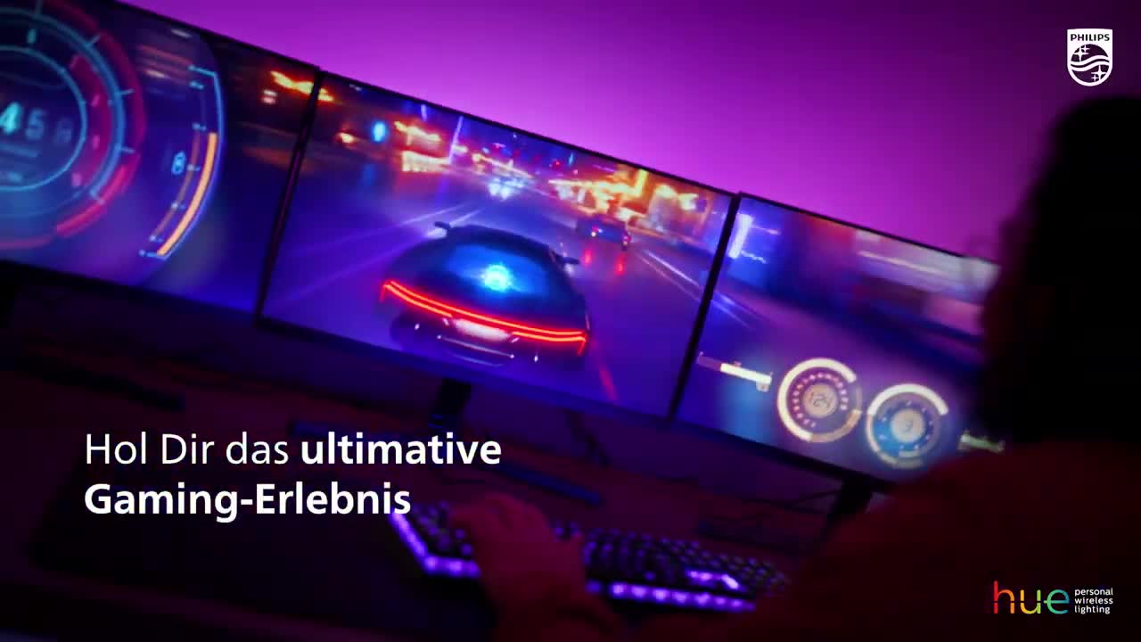 Philips Hue Play Gradient Lightstrip für drei Monitore