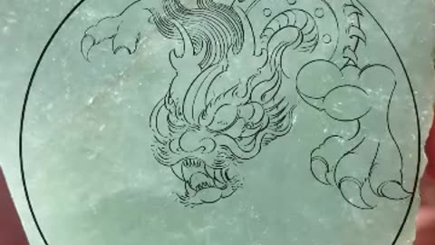 Dragon shaped jade plate