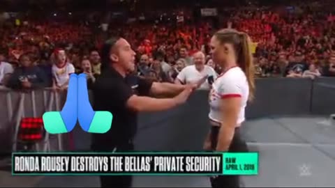 WWE best moments women wrestler beat all security