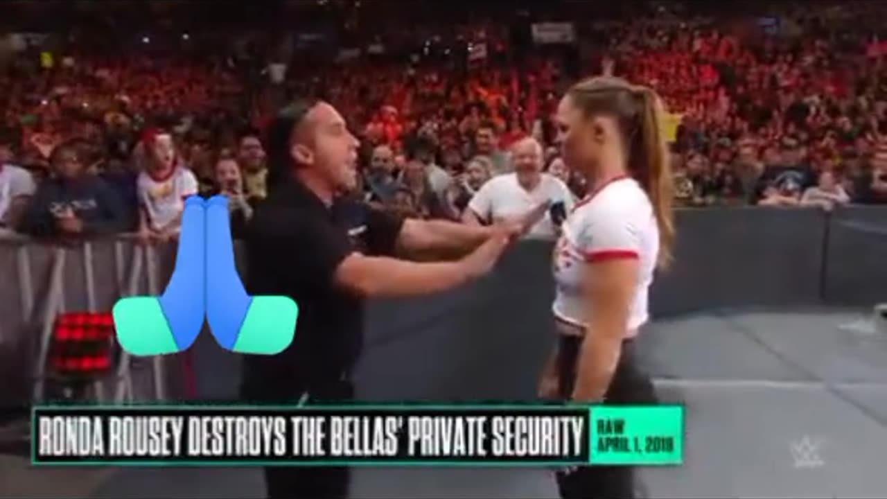 WWE best moments women wrestler beat all security