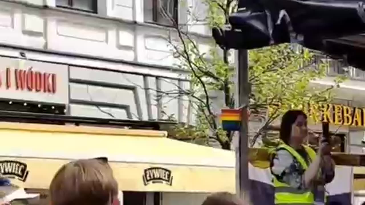 LGBT march today in Łódź, Poland