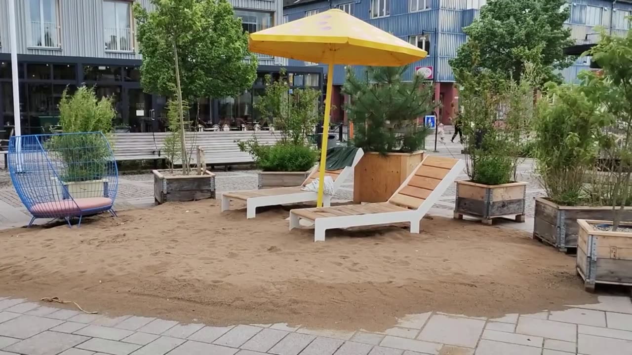 Sandstrand och bad i centrala Kungsbacka