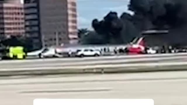 Plane crash-lands and catches on fire at Miami International Airport