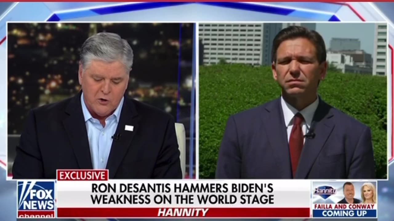 Of course Hannity has DeSantis - what’s up with his voice?