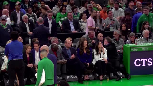 Prince William and Kate attend Boston Celtics game