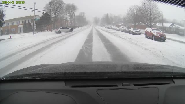 Dashcam Of Foolish Driver Pulling Out In The Snow.....