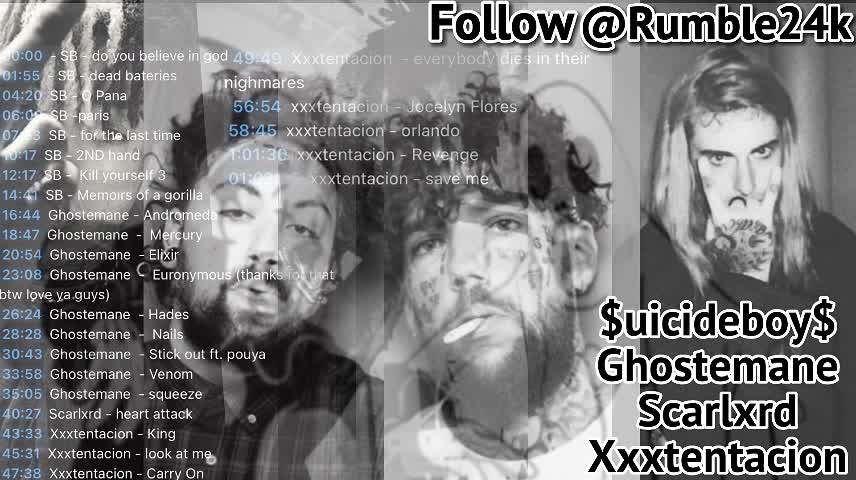 $uicideboy$, Ghostemane, Scarlxrd, XXXTentacion- Playlist (480p)