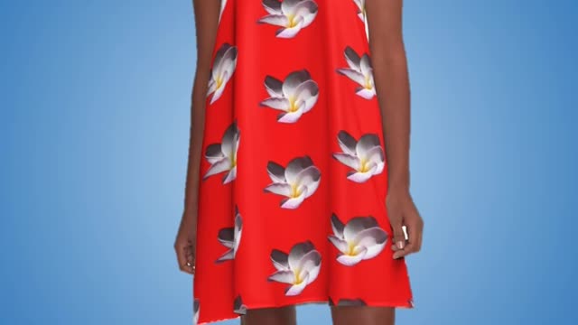 Plumeria Dress | A-Line Flower Printed Dress ✨ YouTube Shorts Video 17