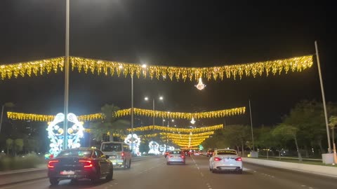 Lighting of Corniche Street Abu Dhabi during Eidul Fits 2023