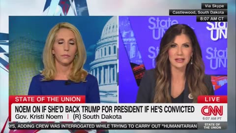 USA: Governor Kristi Noem said she would still support Donald Trump if he convicted!
