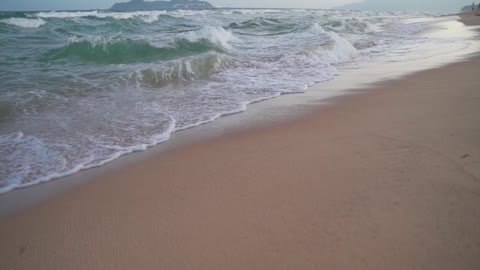 Clear sea, golden sand beach