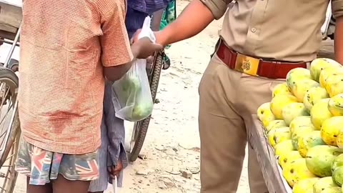 Indian Cop helping poor kids