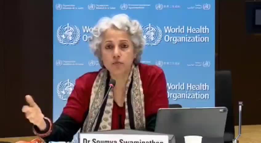 WHO Dr. Soumya Swaminathan "There is no evidence that healthy children need Boosters"