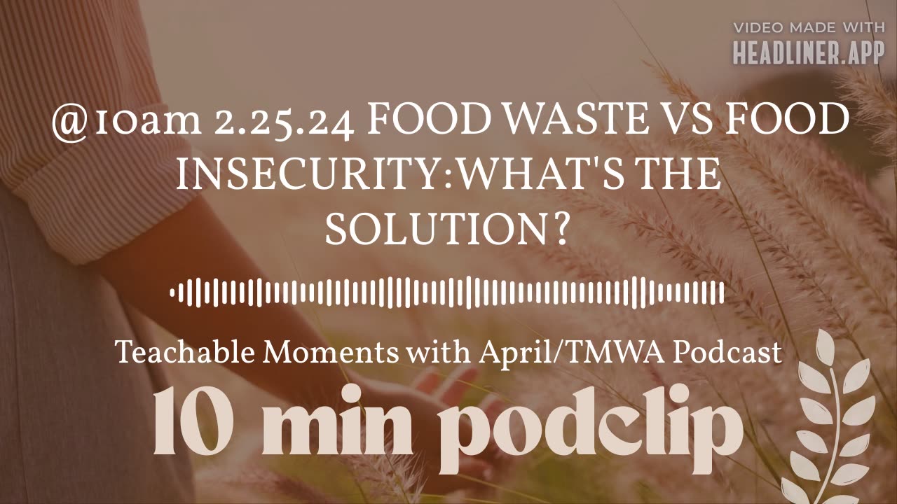 Food Waste vs Food Insecurity: What's The Solution? 2.25.24 TMWA Podcast