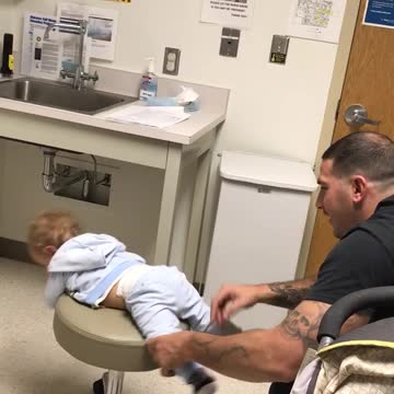 When waiting at the doctors office with daddy