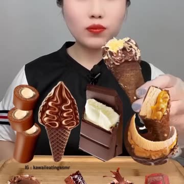 Chocolate Ice Cream Eating Challenge | #asmr #food #shorts