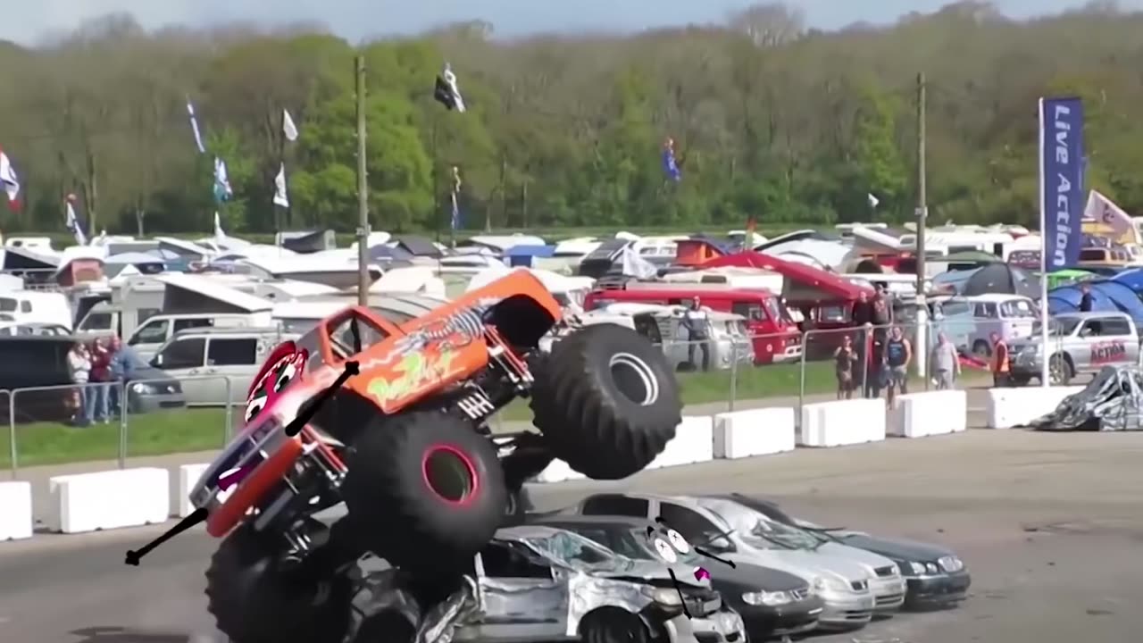 Crazy Monster Truck Freestyle Moments