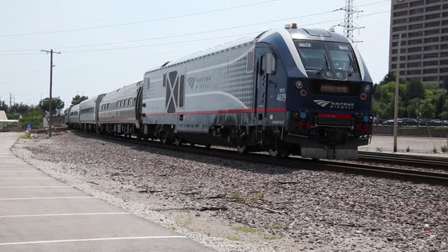 An Amtrak passenger train preparing to depart St. Louis, Mo train station ‎August ‎5, ‎2021