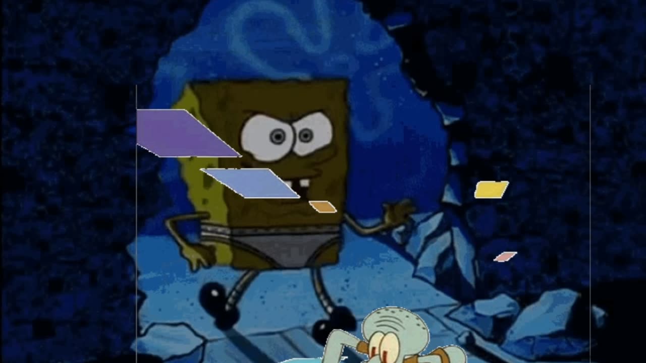Squidward Is Playing With Tiles While SpongeBob Does An Evil Laugh 😈
