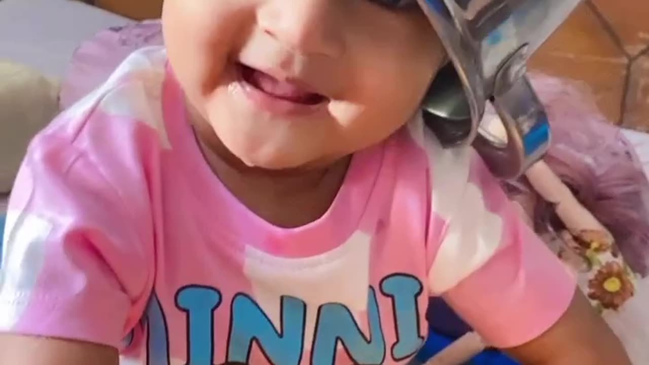 Cute and naughty baby