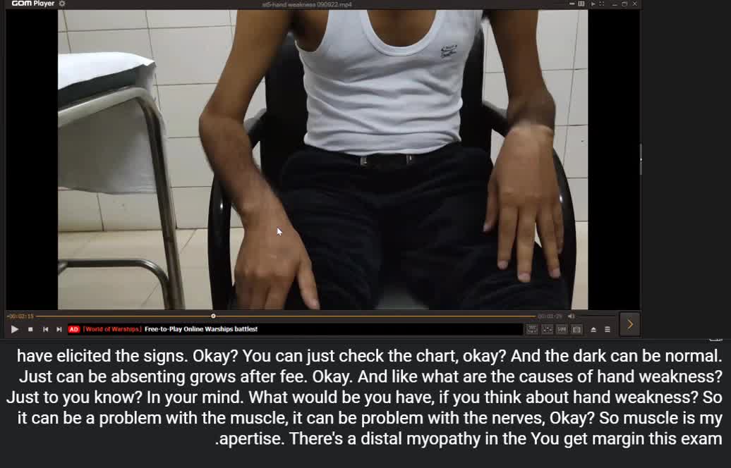 ST5.a 40 year old man with hand weakness discussion