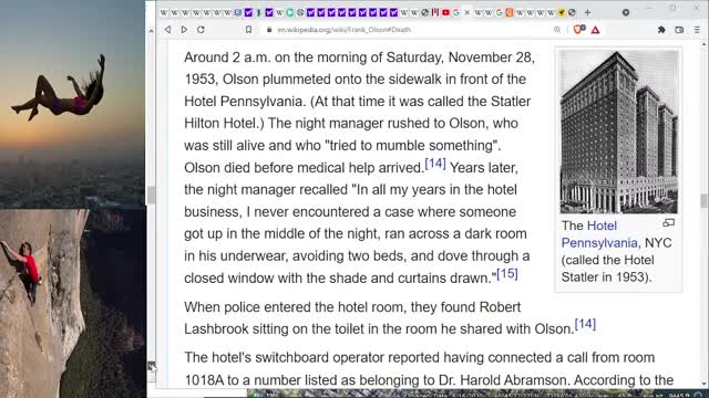 Frank Olson) From mind control to murder? How a deadly fall revealed the CIA’s darkest secrets