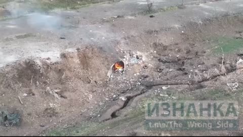 The Ukrainians catch fire inside their fortifications - strictly 18+