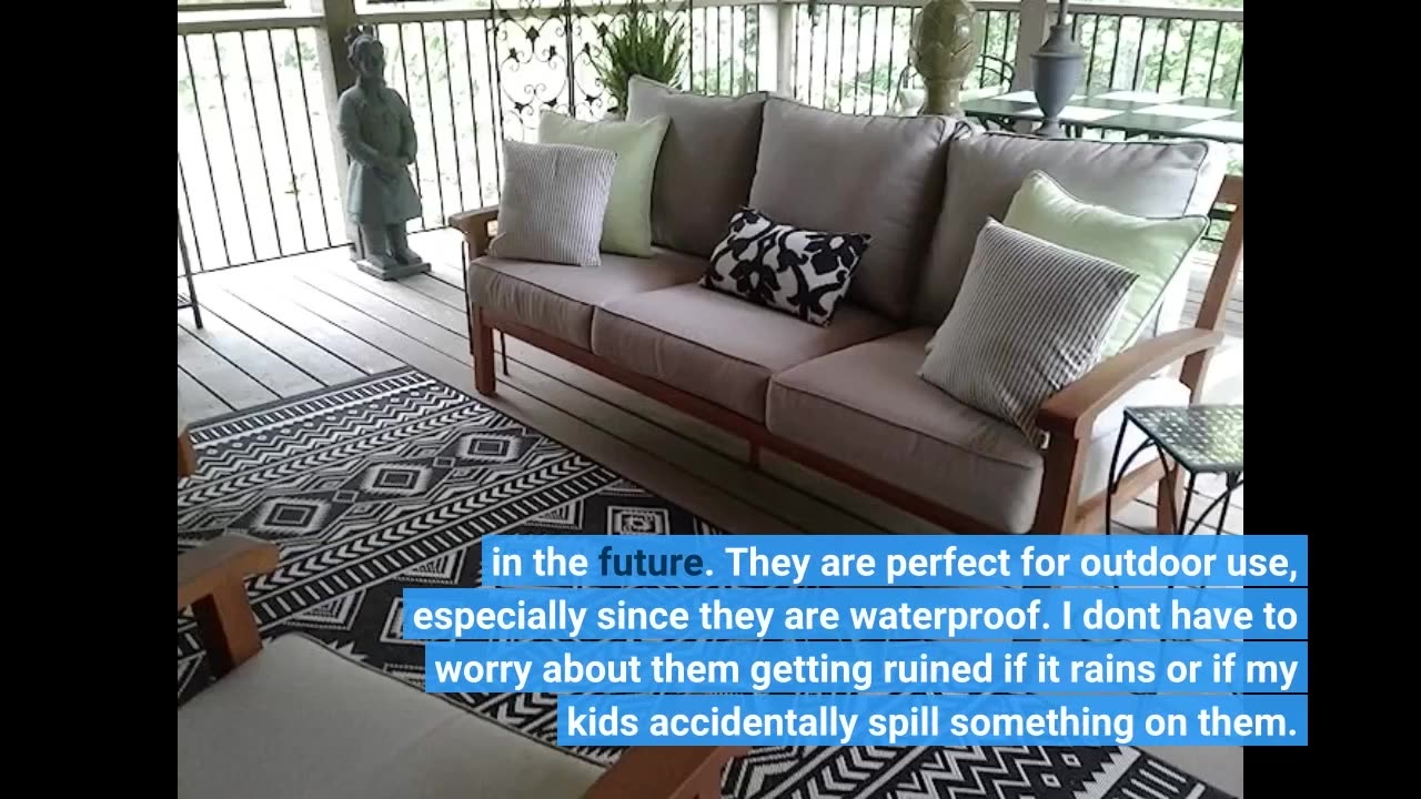 Buyer Reviews: Phantoscope Pack of 2 Outdoor Waterproof Throw Pillow Covers Decorative Square O...