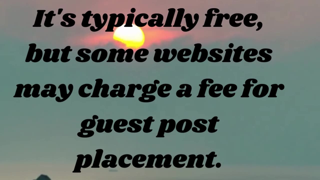 Is guest posting free?