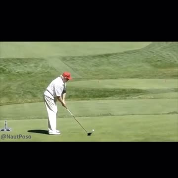Trump Practicing His Drive
