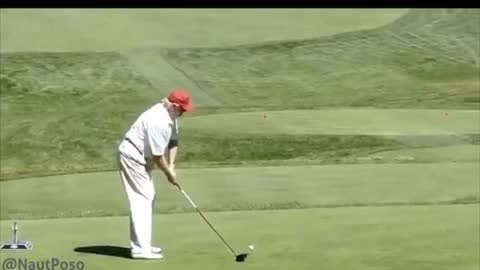 Trump Practicing His Drive