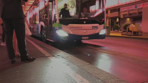 New York Bus Station At Night