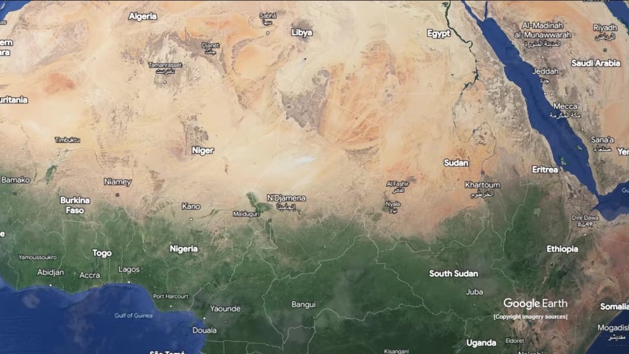 "A 47,354km Zoom into Chad 🚀🏞️: Discovering the Heart of Africa! #ChadZoom"