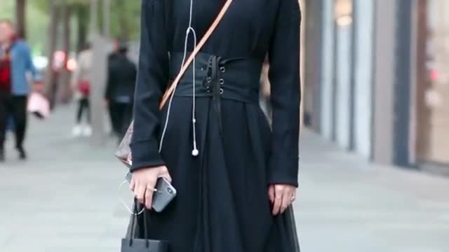 Elegant female in black