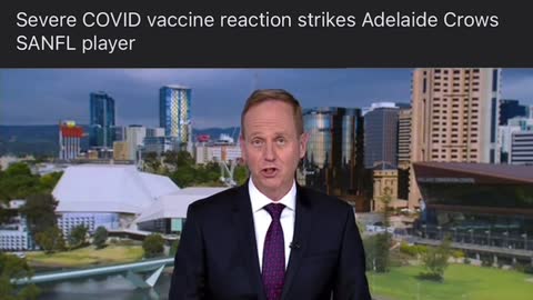 AFL Player from the Adelaide Crows injured from the first dose of the Pfizer Vaccine