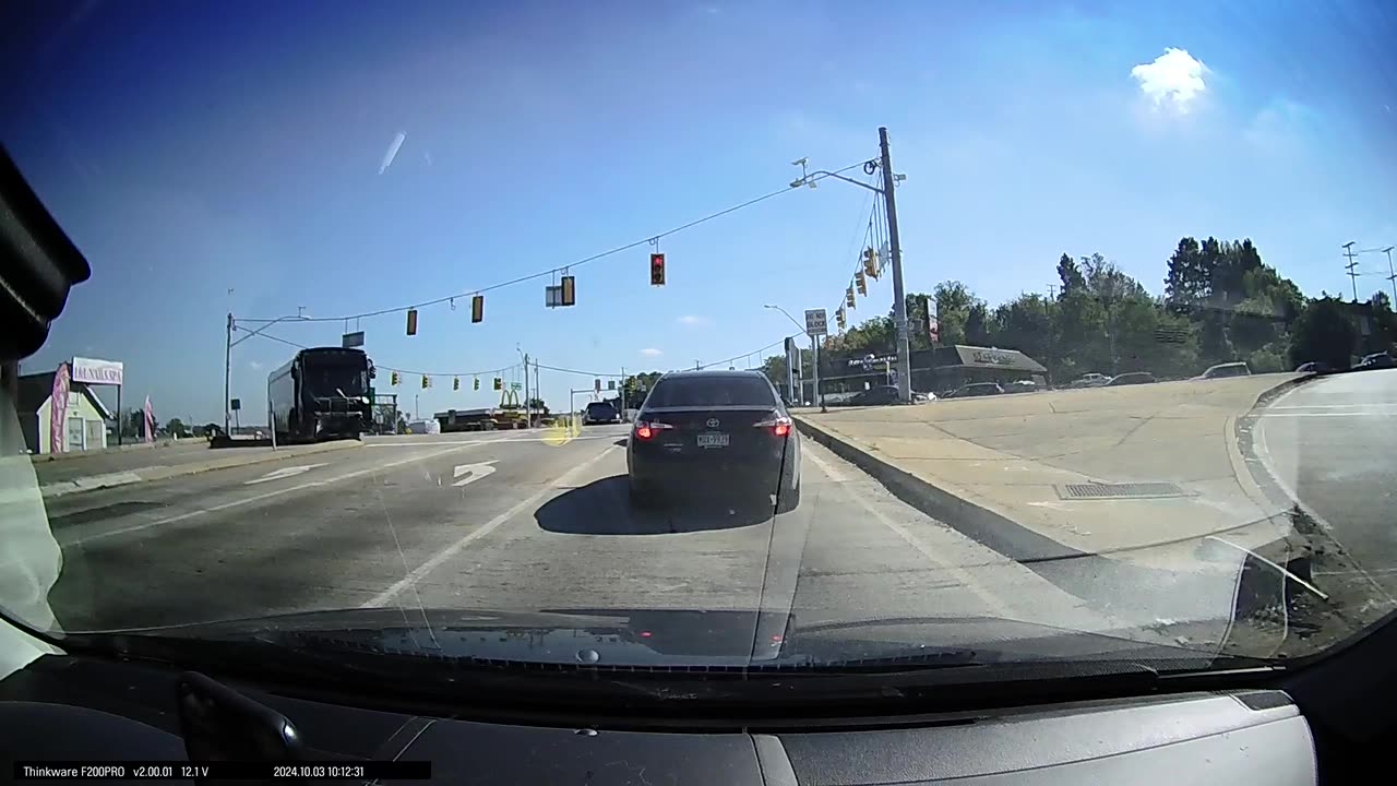 Runaway Bus Crashes Over Median Into Car