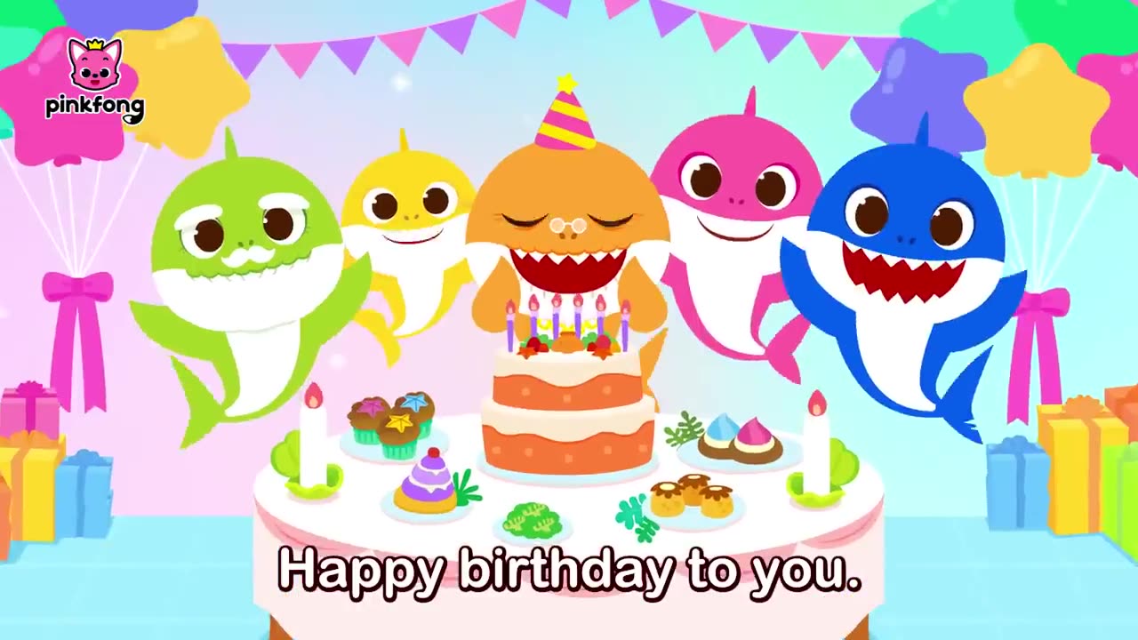 Happy Birthday to You Song _ 60 Minute Birthday Song _ Baby Shark Remix _ Pinkfong Songs for Kids