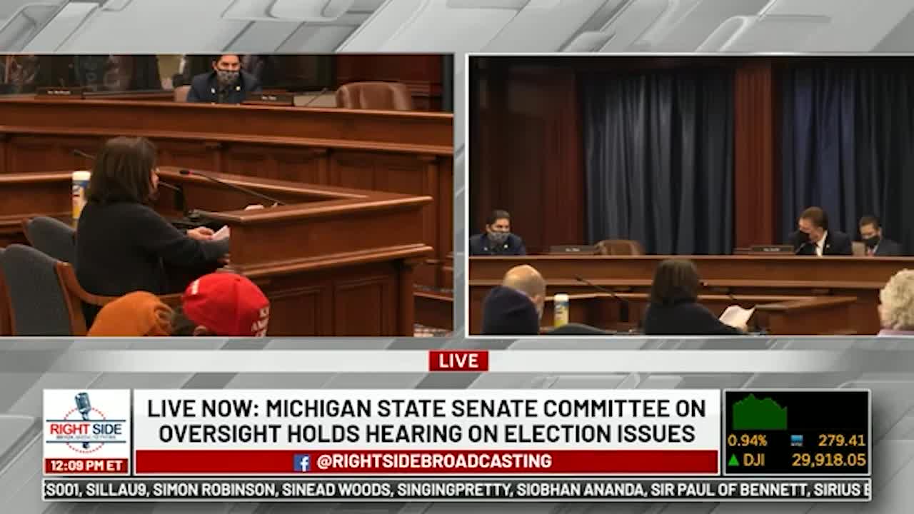 Witness #11 testifies at Michigan House Oversight Committee hearing on 2020 Election. Dec. 2, 2020.