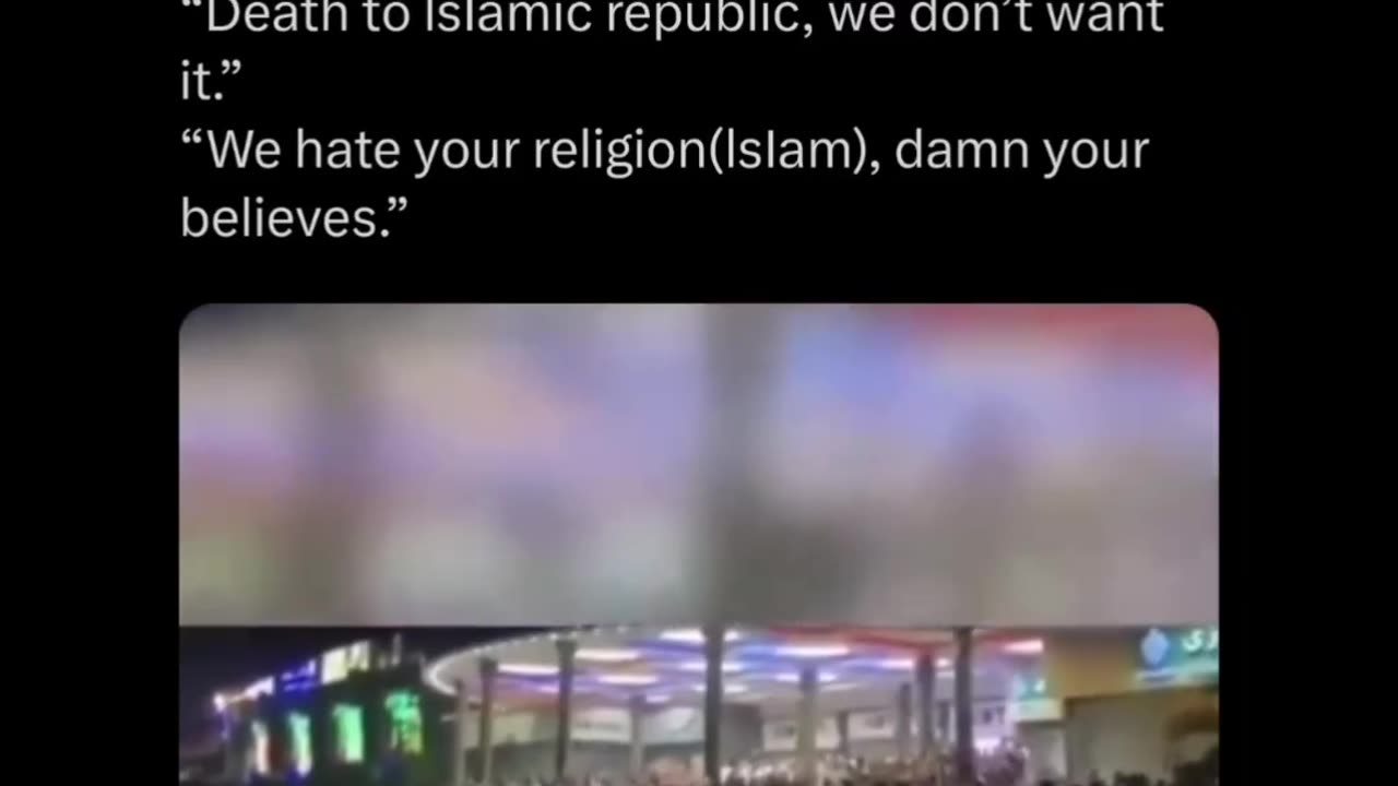 Iranians protesting the Islamic regime