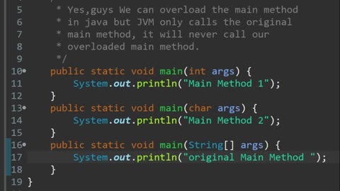 Main method overload in java